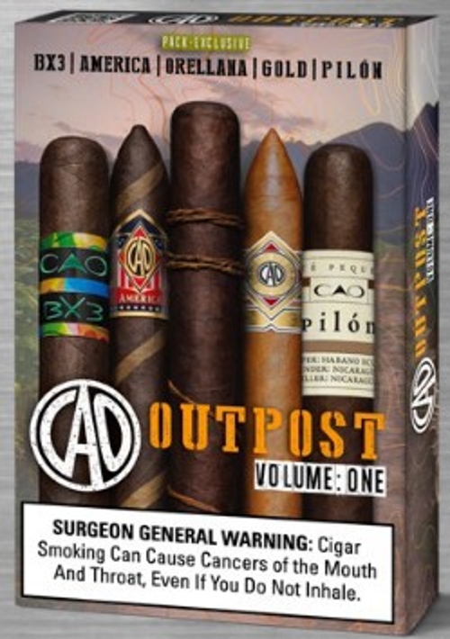 CAO Outpost 5 Cigar Sampler with Single CAO Basin Orellana