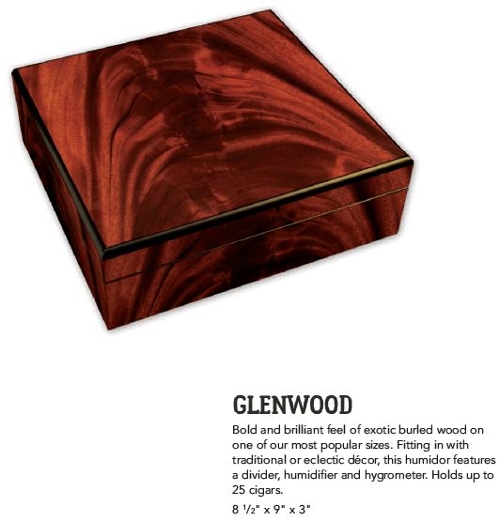 Glenwood CB 25 Count Cigar Humidor