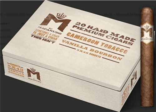 Macanudo M Flavors Vanilla Bourbon Robusto NEW!! with Macanudo Ashtray!!