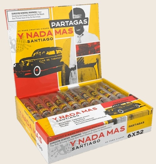 Partagas Y Nada Mas Gordo with 4 Pack of Partagas and a Set of 2 Partagas Whiskey Glasses