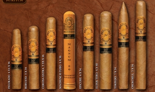 Perdomo 10 Year Champagne Robusto with 7 Pack of Vintage Perdomo Cigars, Perdomo Torch and a 15 Count Perdomo Travel Humidor!!!