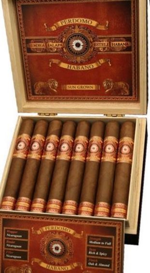 Perdomo Habano Bourbon Barrel Aged Sun Grown Churchill with Perdomo Torch and Cutter Set...a $59.95 value and a 5 Pack of Perdomo Cigars!!