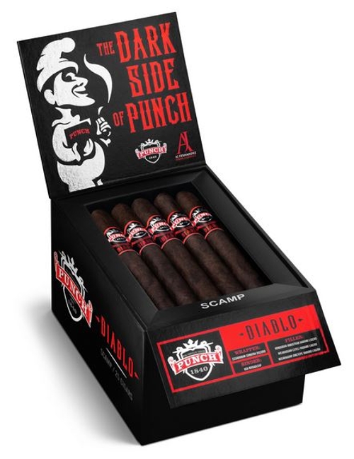 Punch Diablo El Diablo Box Pressed (Large Gordo) with 10 Cigar Bighumidor Travel Humidor and Palio Bighumidor Torch!!