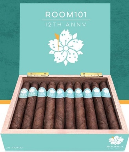 Room 101 12th Anniversary Toro with Black Humidor Supreme Humidor, Boveda Pack, Table Torch and Double 80 Ring Cutter!