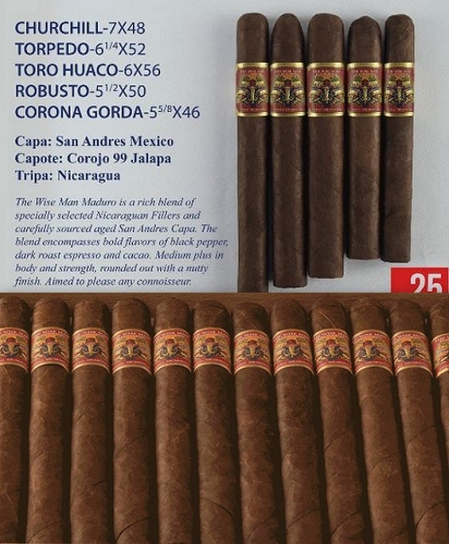 Wise Man Maduro Churchill (90 rated) with Foundation Ashtray SAVE $50