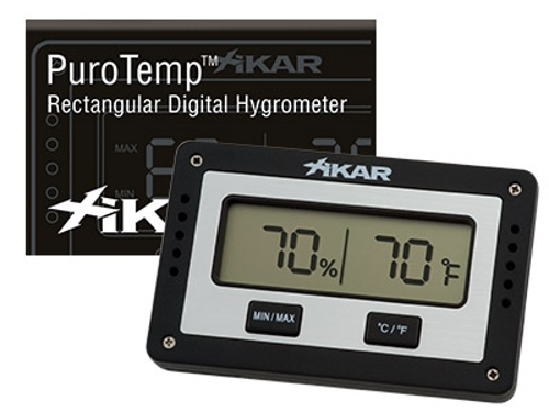 Xikar Rectangular Hygrometer